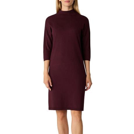 Comma Robe Midi Mock Neck Coupe Ajustée  