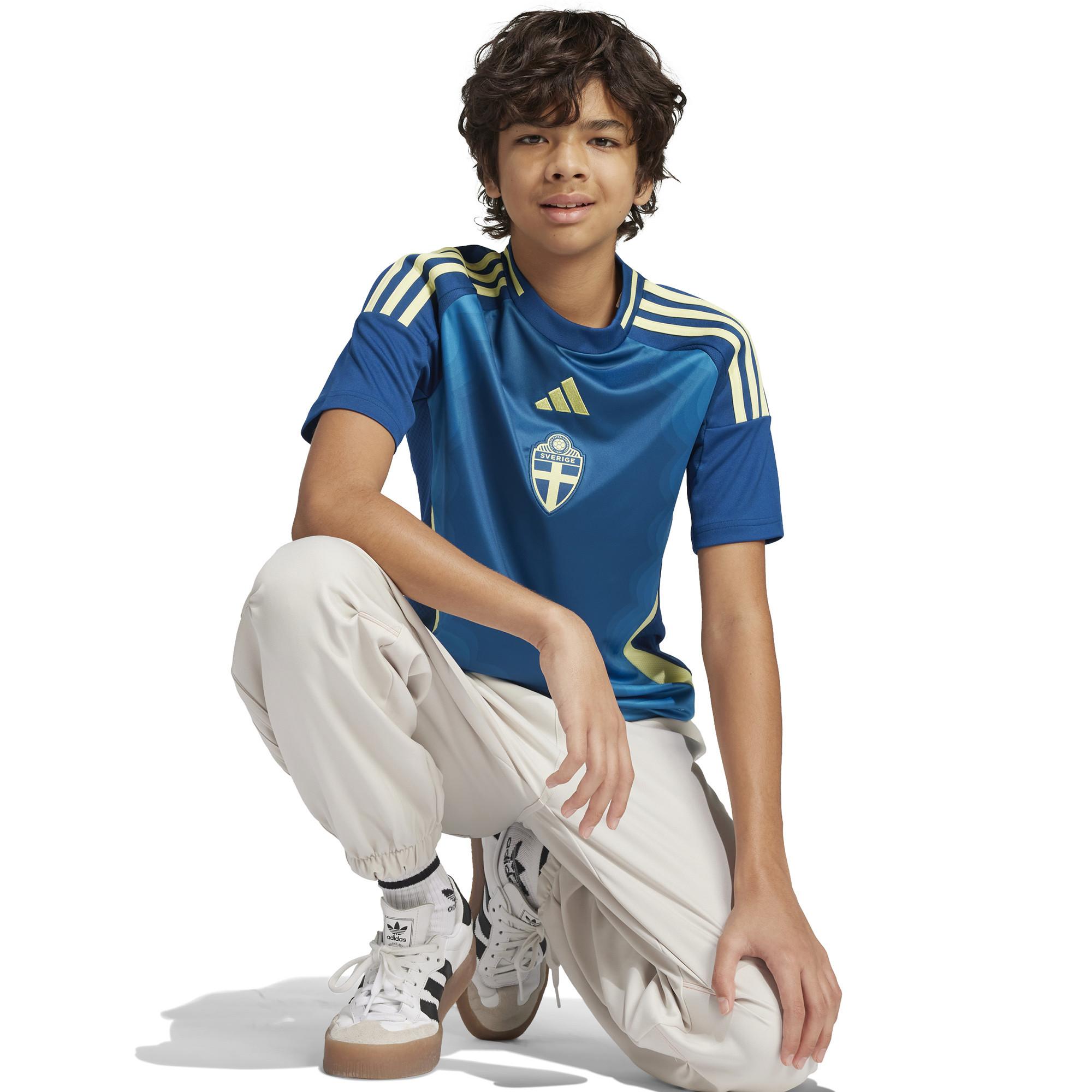 adidas Kids Schweden Away Fussball Trikot 
