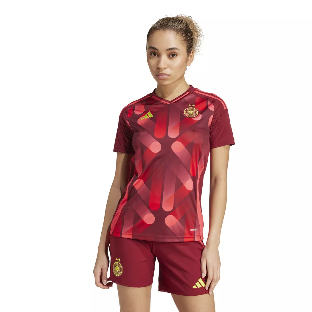 Adidas Loin Germany 24/25 Team Short Sleeve T-Shirt Women Burgundy 2 L