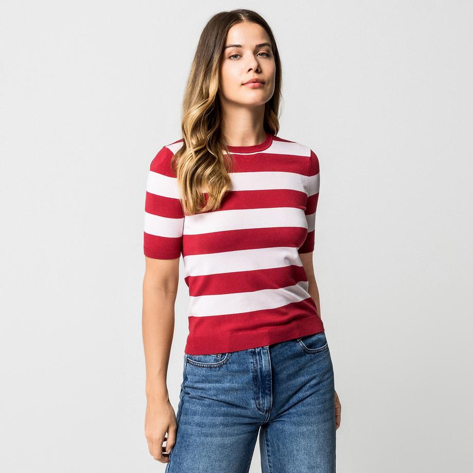 Manor Woman Pullover Manches Courtes Col Rond  