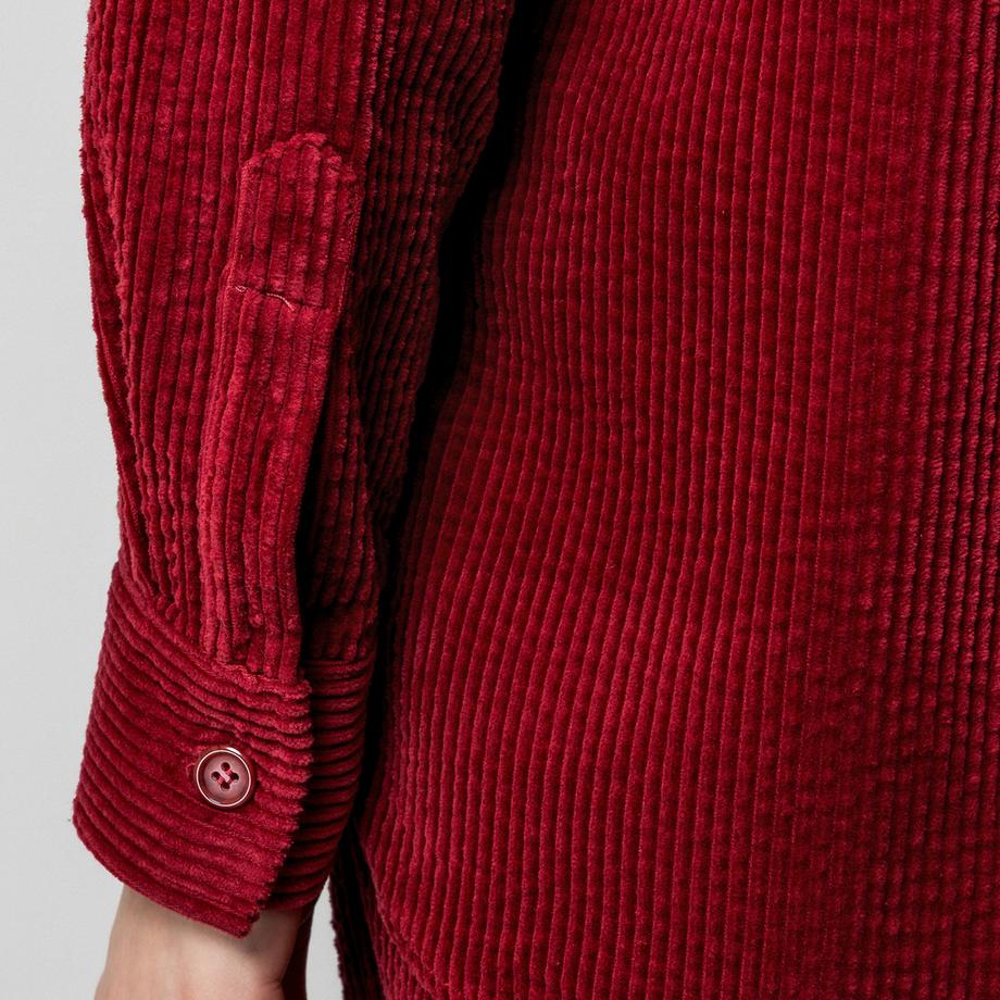 Manor Woman Chemise velours côtelé manches longues  