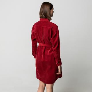 Manor Woman Robe Chemise Courte en Velours Côtelé  