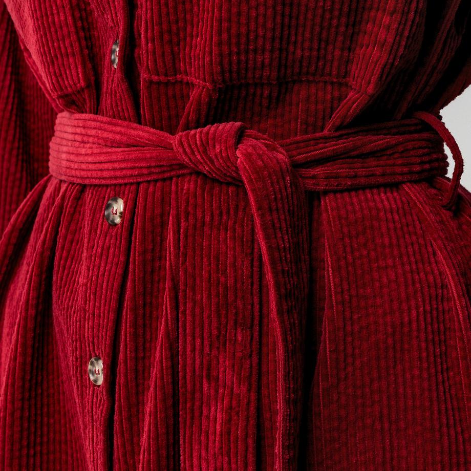 Manor Woman Robe chemise en velours côtelé  