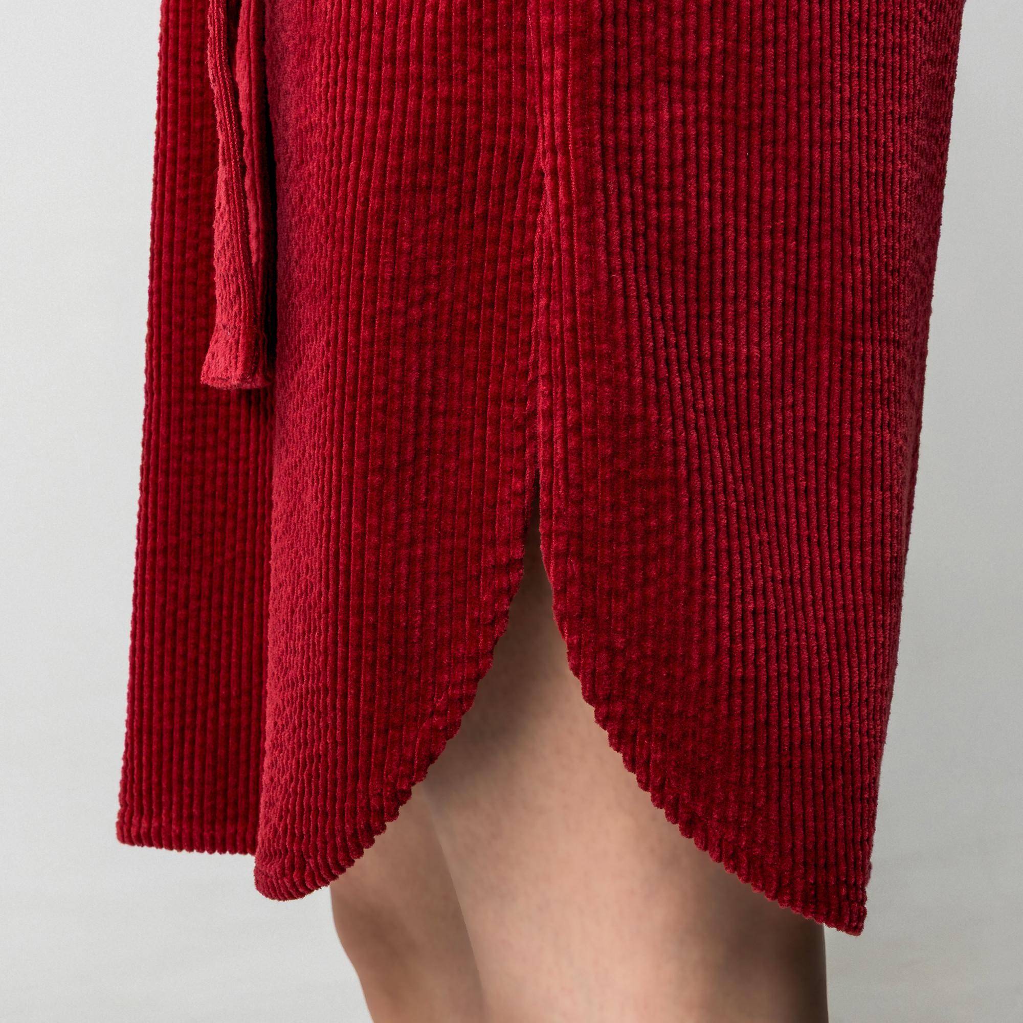 Manor Woman Robe Chemise Courte en Velours Côtelé  