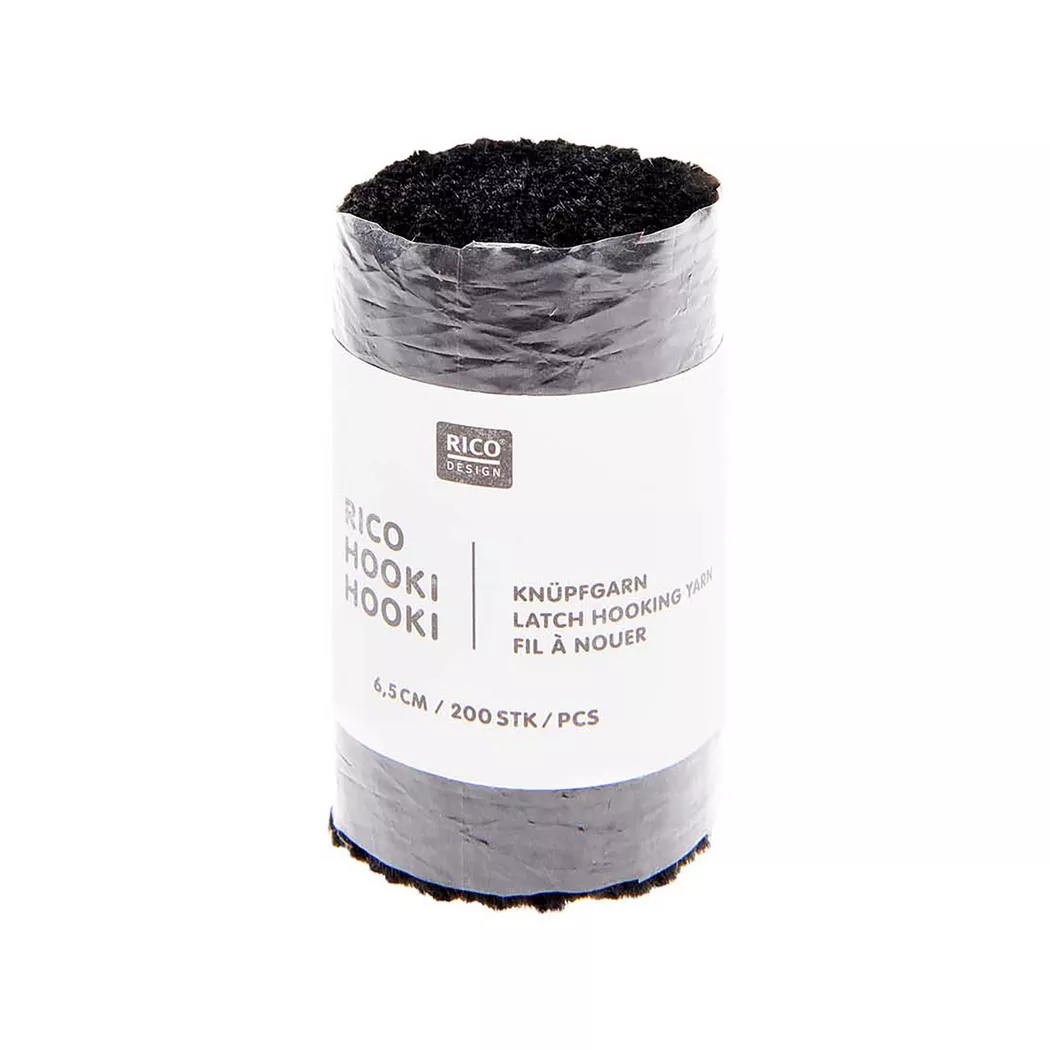 Rico Design Rico Hooki Hooki Knüpfgarn Schwarz