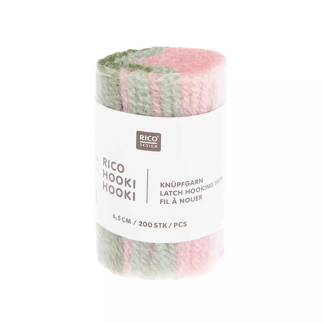 Rico Design Rico Hooki Hooki Knüpfgarn marmoriert Hellrosa