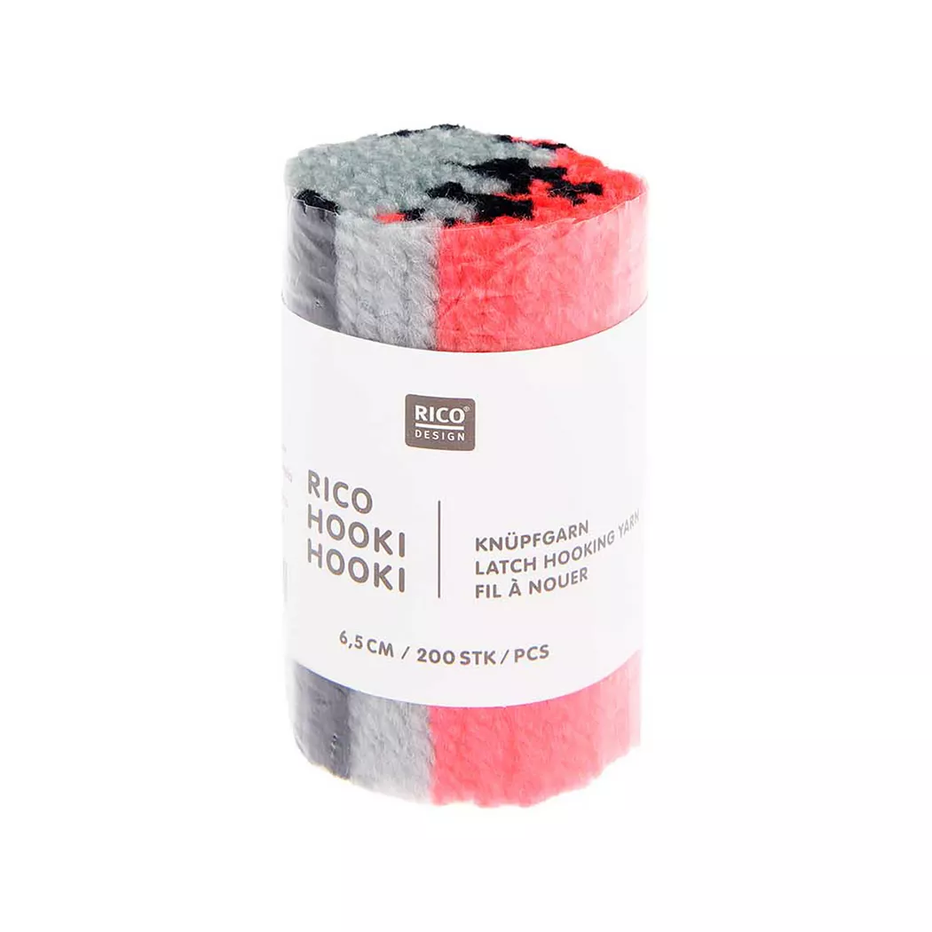 Rico Design Rico Hooki Hooki Knüpfgarn marmoriert Eisblau