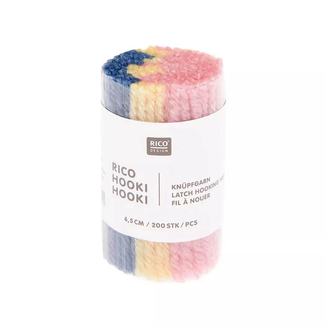 Rico Design Rico Hooki Hooki Knüpfgarn marmoriert Rosa