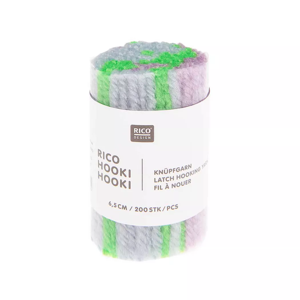 Rico Design Rico Hooki Hooki Knüpfgarn marmoriert Hellblau
