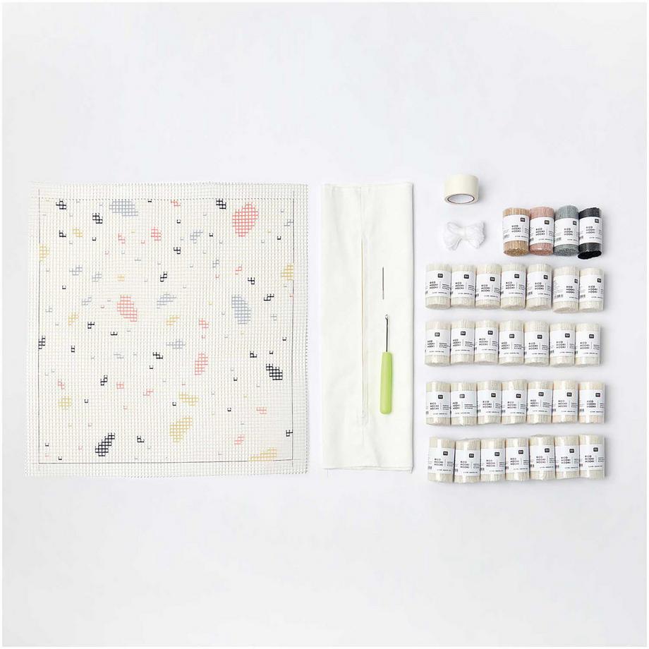 RICO-Design Knüpfset Kissen Terrazzo 