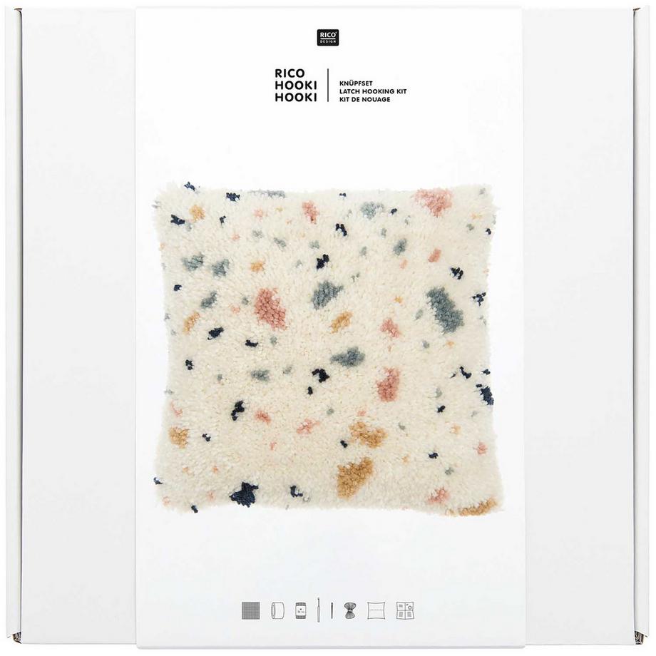 RICO-Design Knüpfset Kissen Terrazzo 