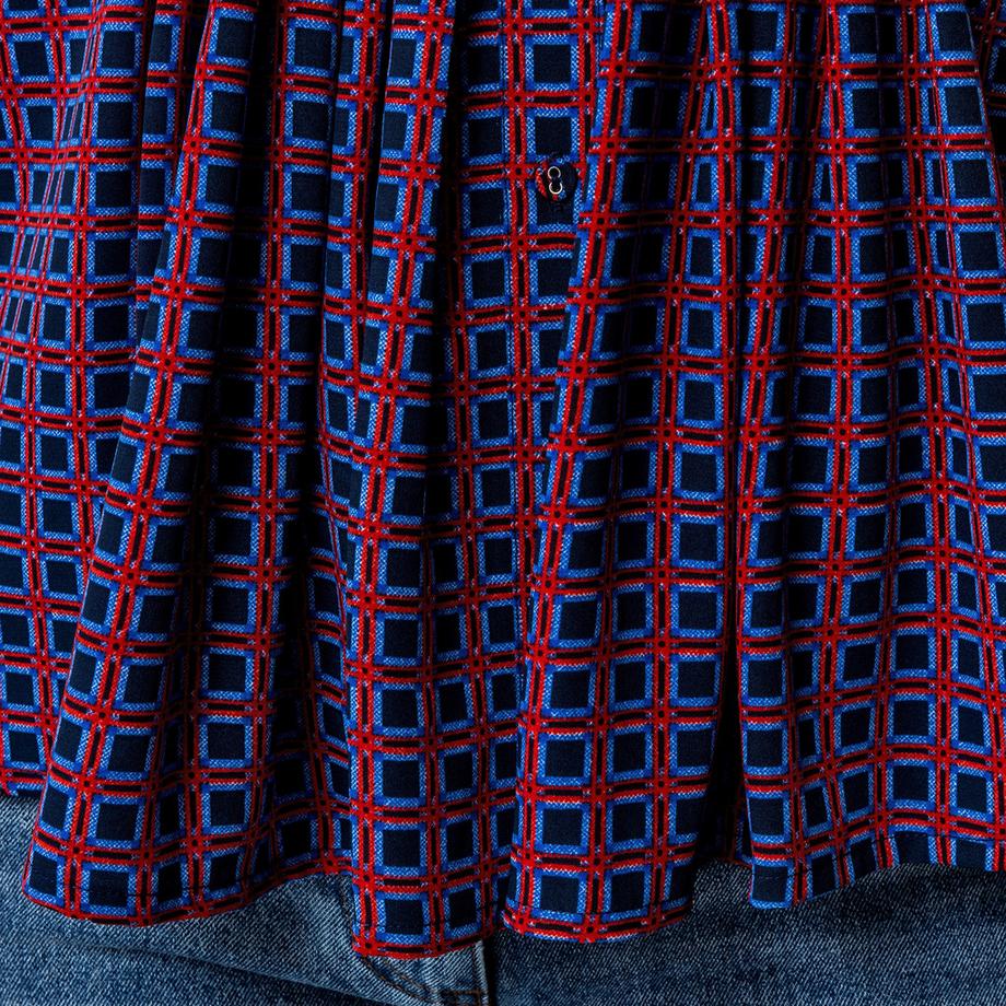 Manor Woman Chemisier Motif Rétro Col Montant  