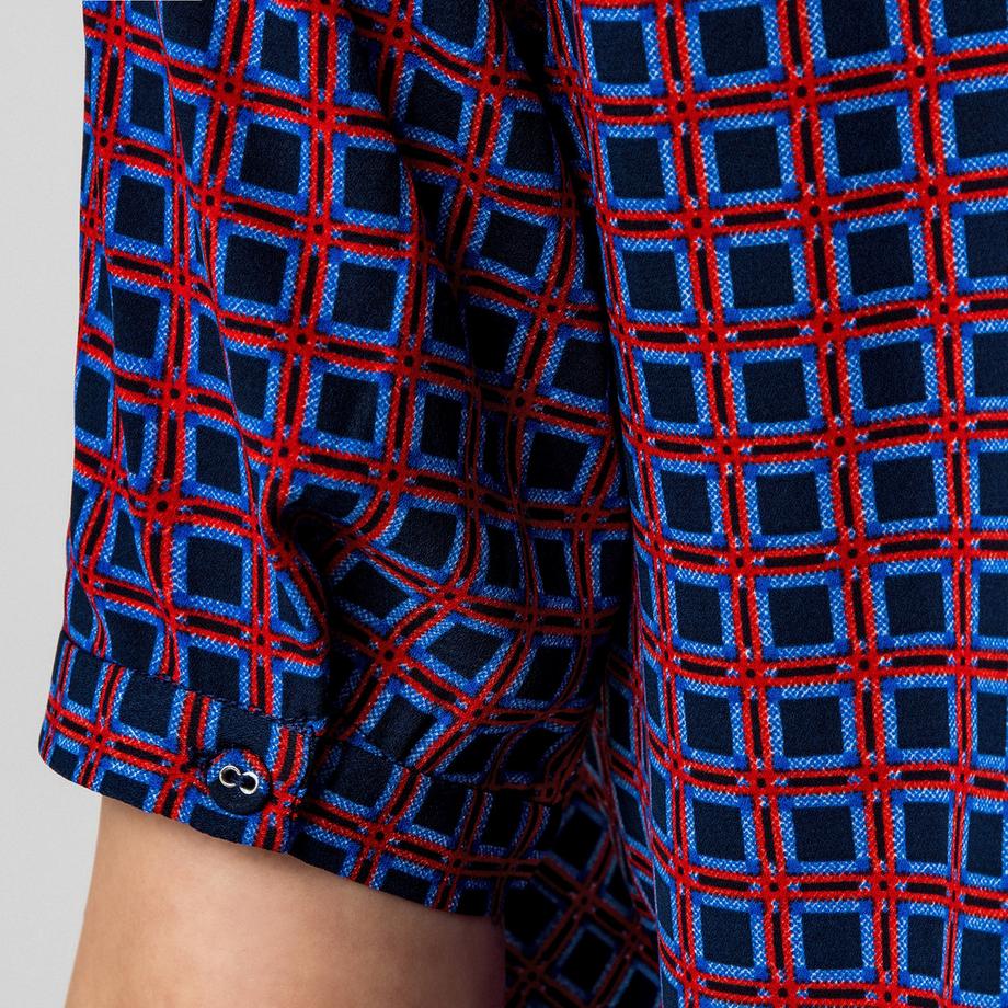 Manor Woman Chemisier Motif Rétro Col Montant  