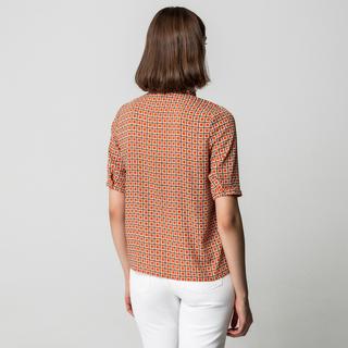 Manor Woman Chemisier Motif Rétro Col Montant  