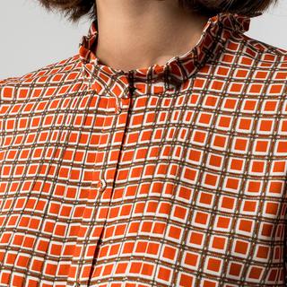 Manor Woman Chemisier Motif Rétro Col Montant  