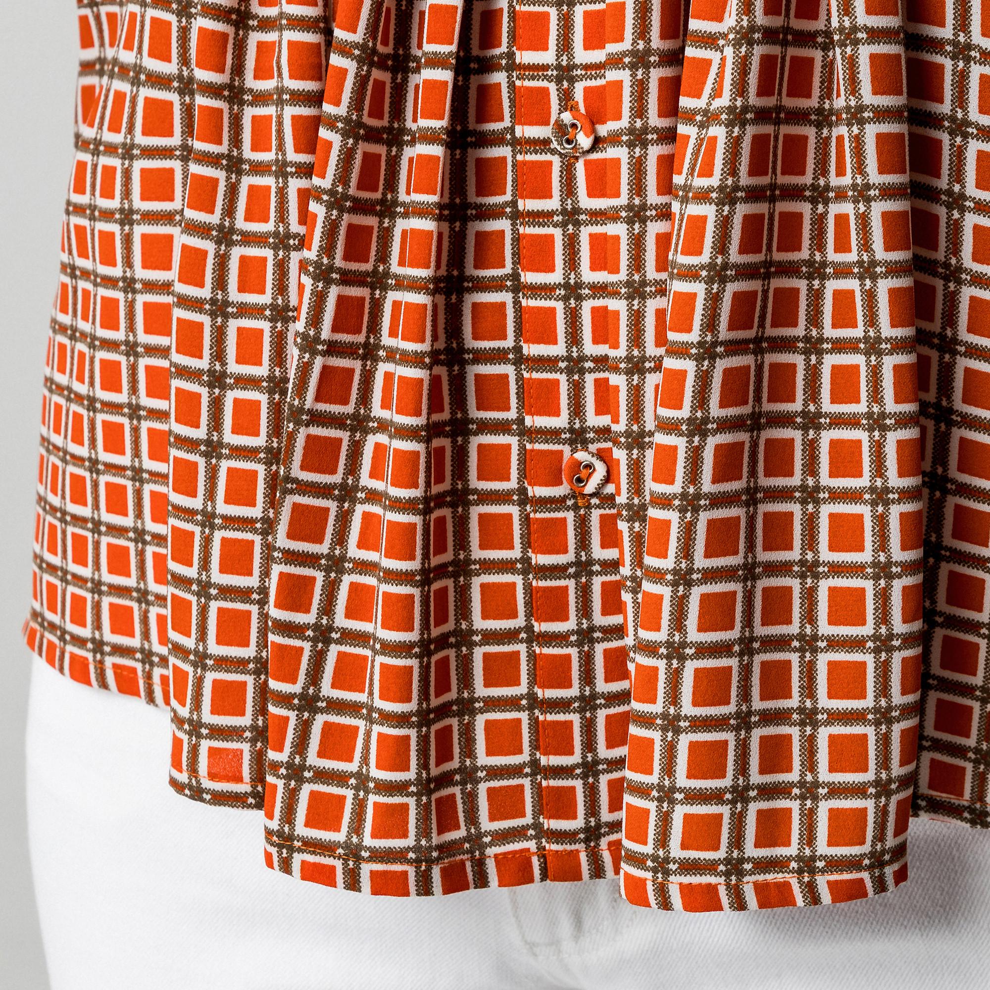 Manor Woman Chemisier Motif Rétro Col Montant  