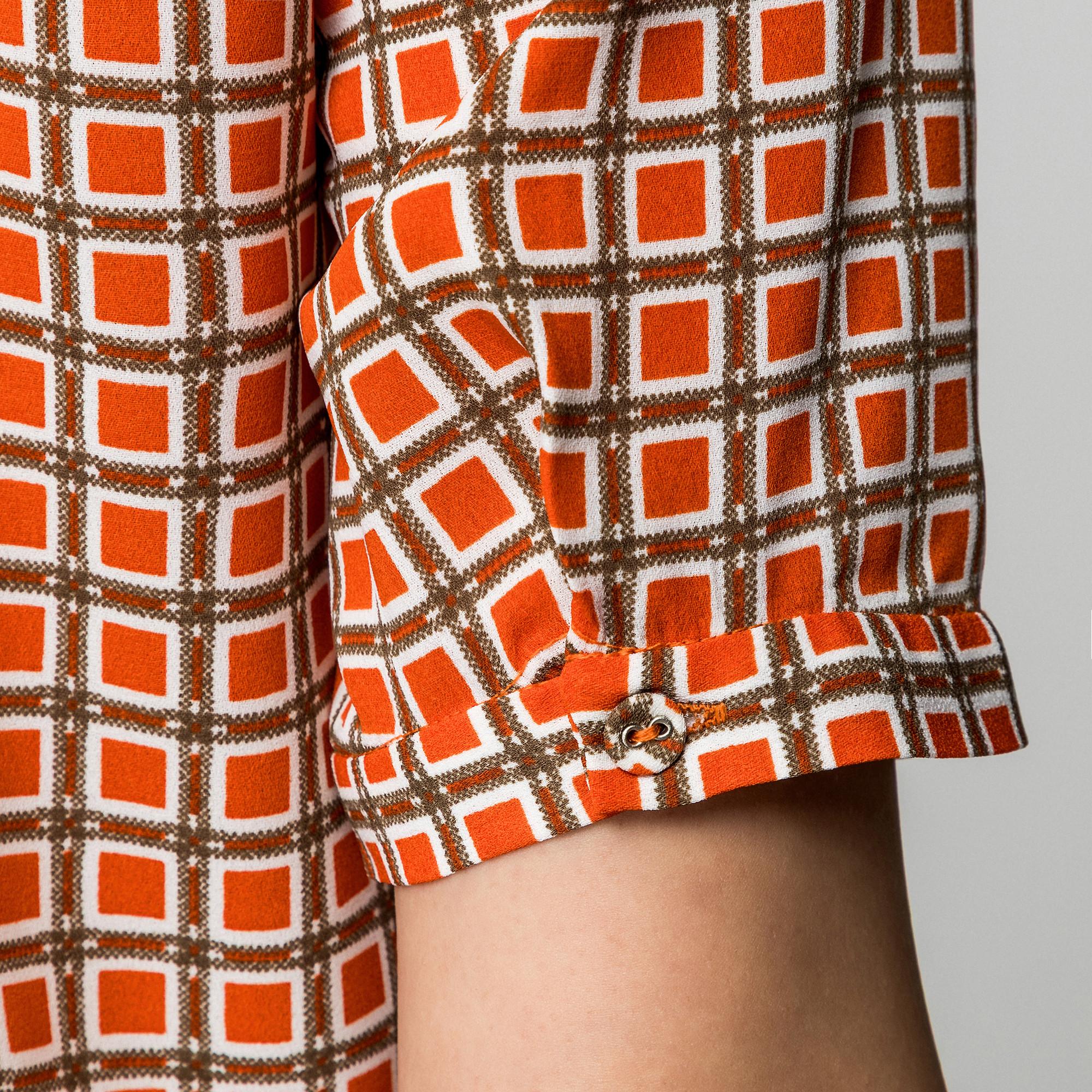 Manor Woman Chemisier Motif Rétro Col Montant  