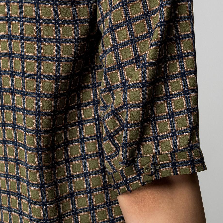 Manor Woman Mini Ausgestelltes Kleid mit Rüschen Stehkragen  