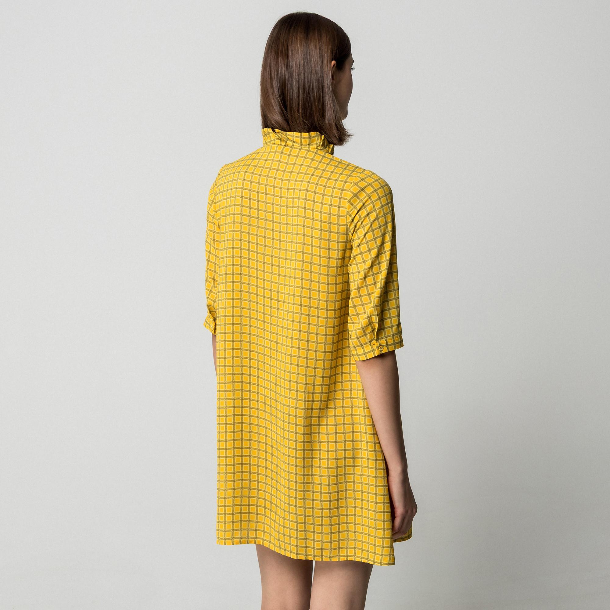 Manor Woman Minikleid mit Rüschen Stehkragen  