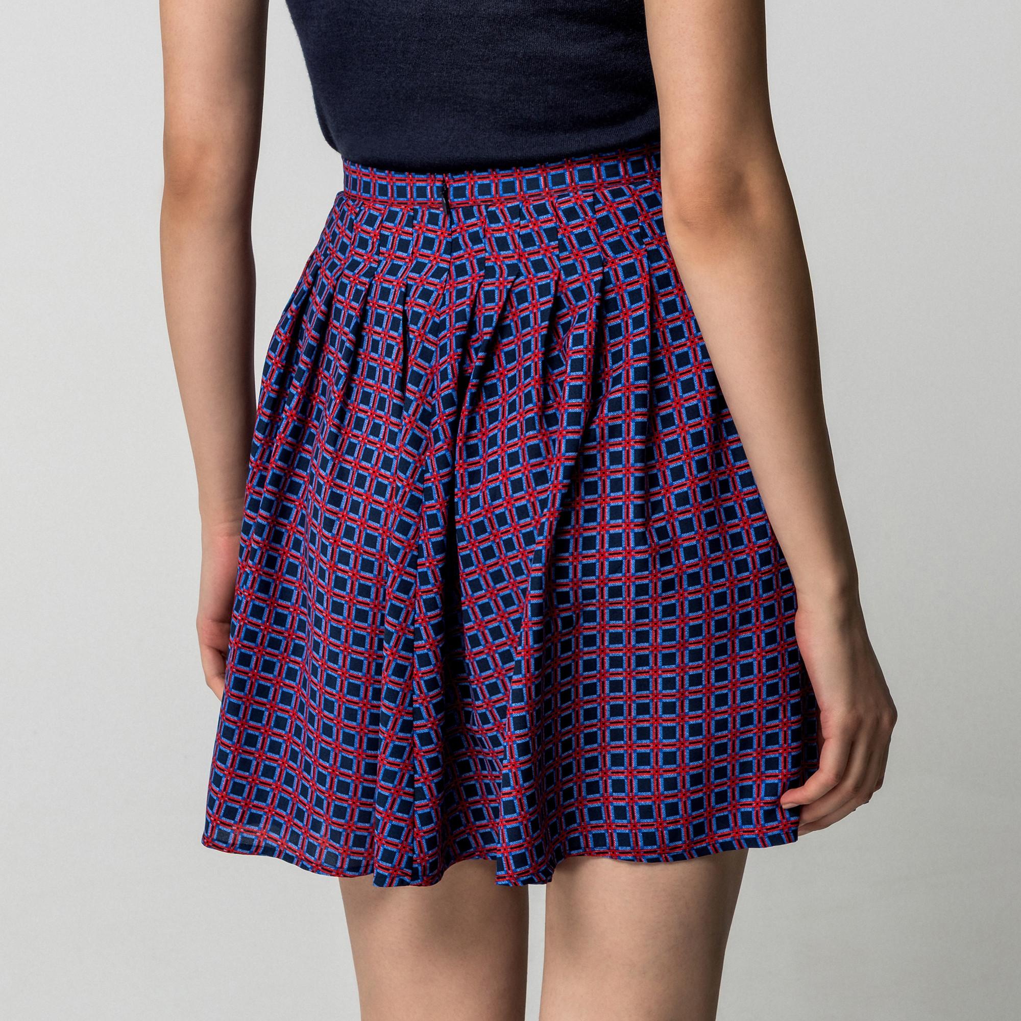 Manor Woman Jupe plissée courte motif rétro  