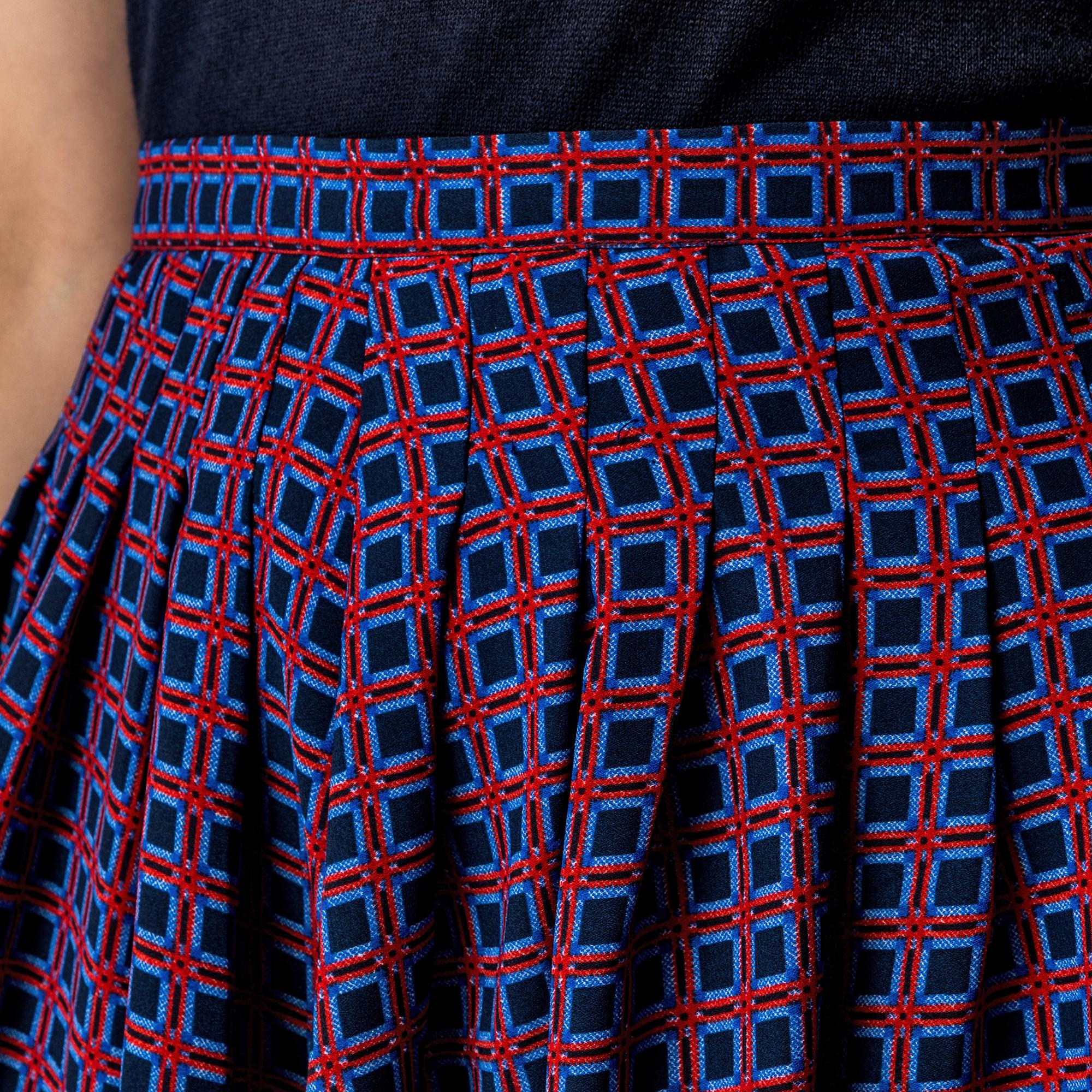 Manor Woman Jupe plissée courte motif rétro  