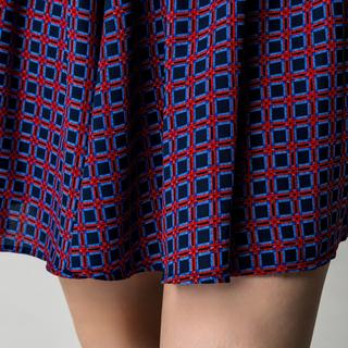 Manor Woman Jupe plissée courte motif rétro  