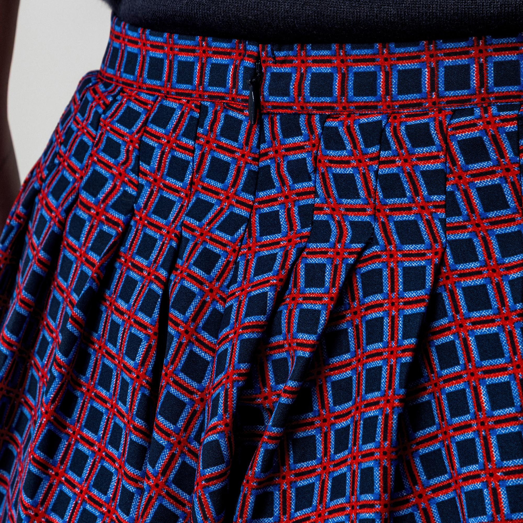 Manor Woman Jupe plissée courte motif rétro  