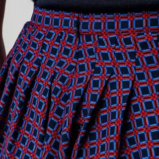 Manor Woman Jupe plissée courte motif rétro  