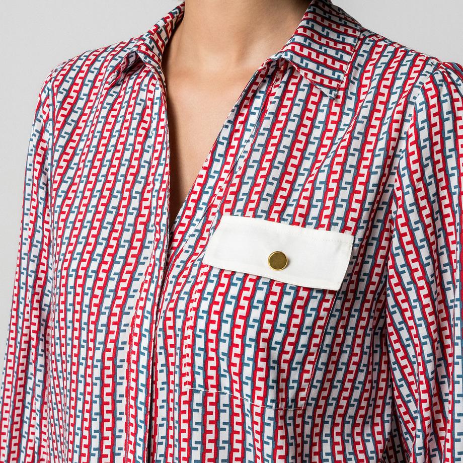 Manor Woman Chemisier à manches longues à motifs  