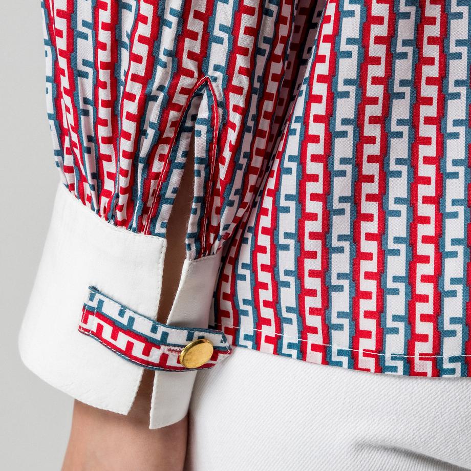 Manor Woman Chemisier à manches longues à motifs  