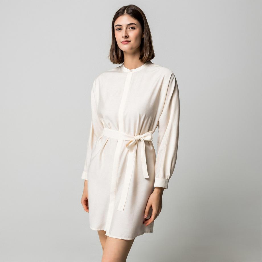 Manor Woman Abito Corto Casual con Cintura da Annodare  