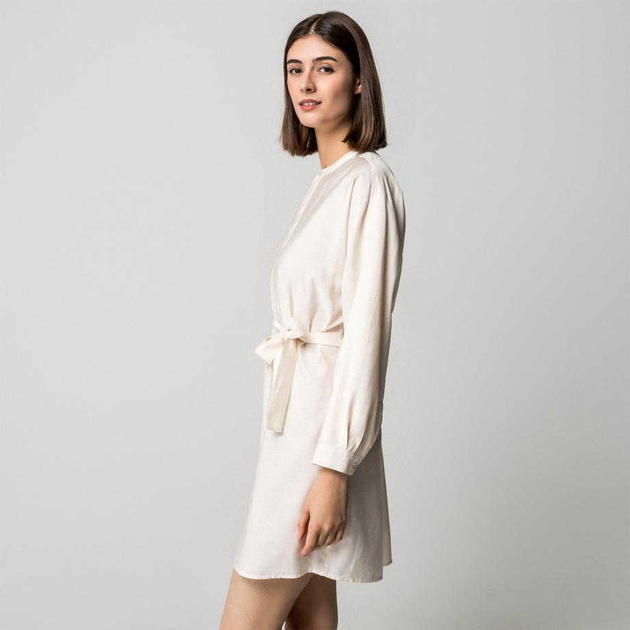 Manor Woman Abito Corto Casual con Cintura da Annodare  