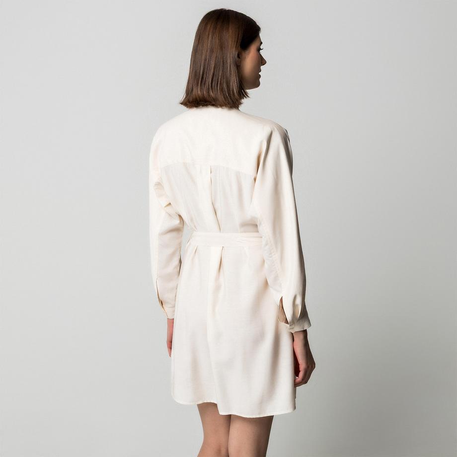 Manor Woman Abito Corto Casual con Cintura da Annodare  