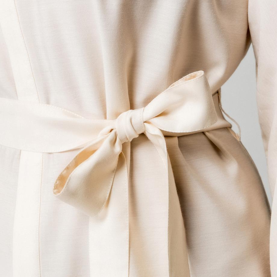 Manor Woman Abito Corto Casual con Cintura da Annodare  