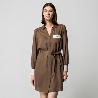 Manor Woman Abito Casual Maniche Lunghe Collo Polo  