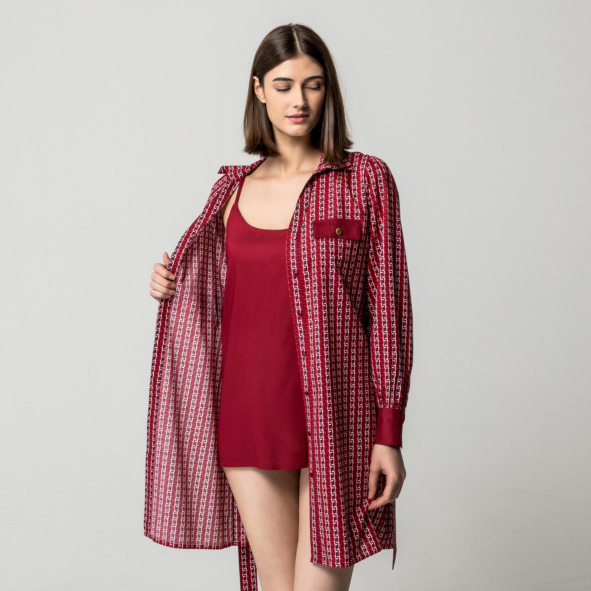 Manor Woman Abito per il Tempo Libero Maniche Lunghe Collo Risvoltato  