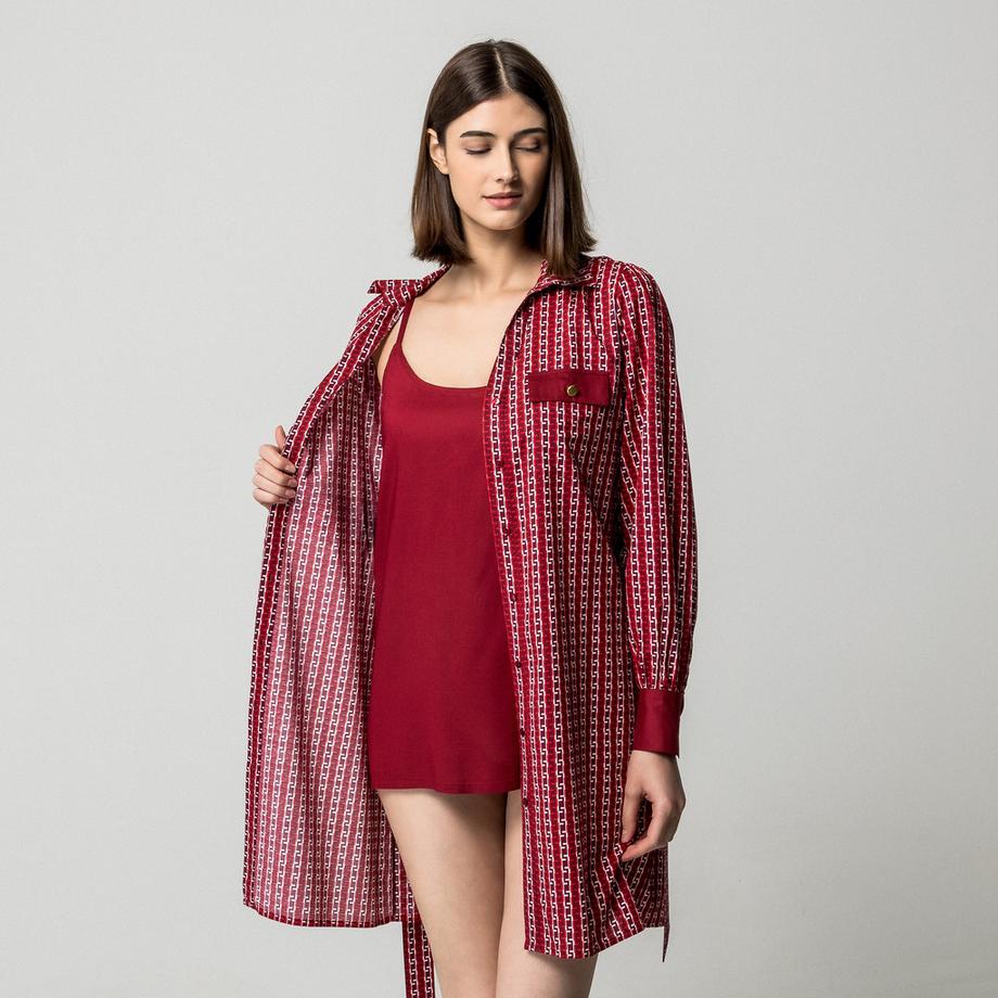 Manor Woman Robe de Loisirs Imprimé Chaîne  