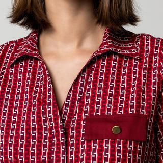 Manor Woman Abito per il Tempo Libero Maniche Lunghe Collo Risvoltato  