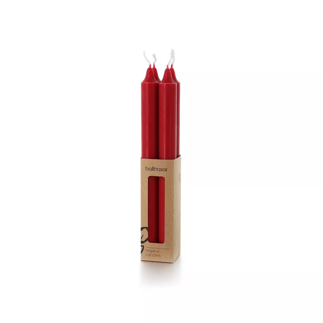 Balthasar - Stabkerzen, 4 Stück, 70X150MM, Rot