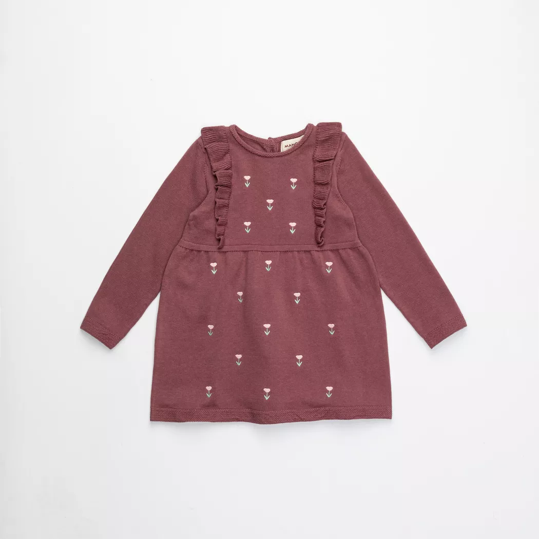 Manor Baby - Strickkleid, 80, Bordeaux