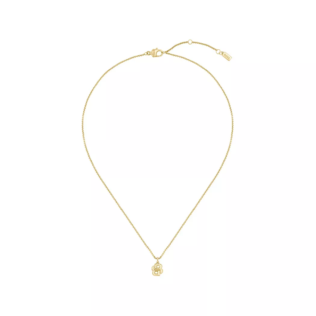 BOSS - Pendentif, Double B Petit, 50 CM, Or