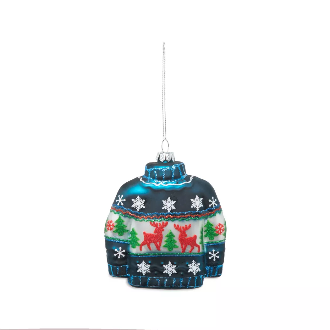 Manor - Ornament, 10 x 10 cm, Blau
