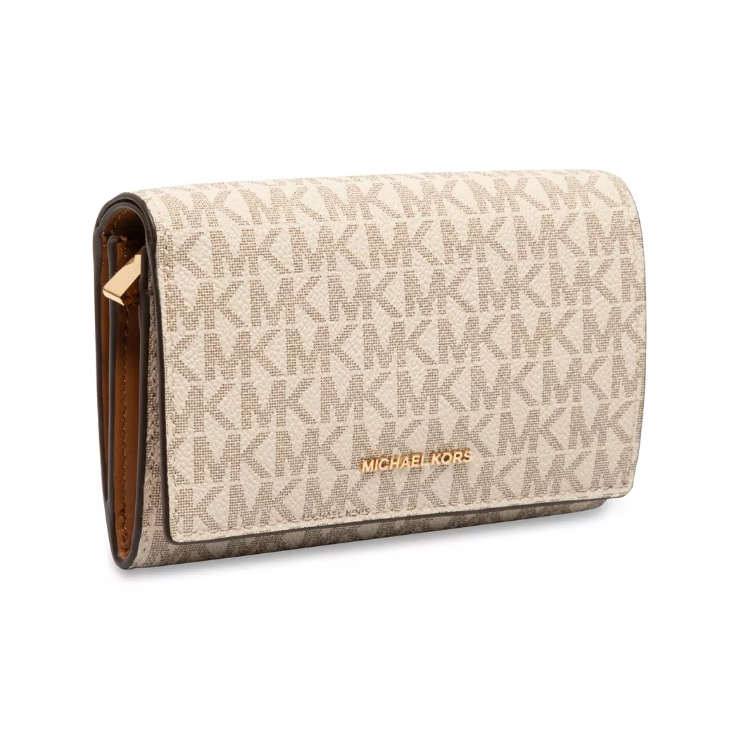 Michael Kors pour femme. 32T5GJ6D9B Portefeuille Jet Set Large Beige (OSFA), Casuel, PVC