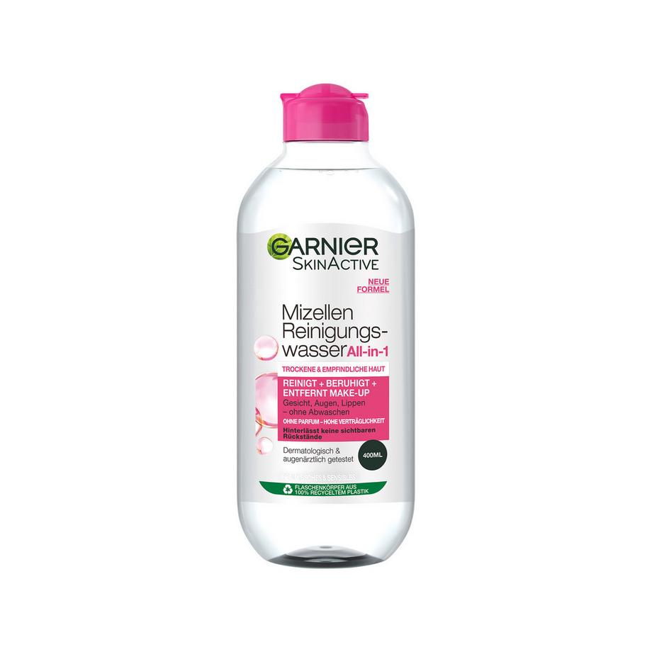 GARNIER  All-in-1 Mizellen Reinigungswasser + Make-Up Entferner 2in1 Augen 