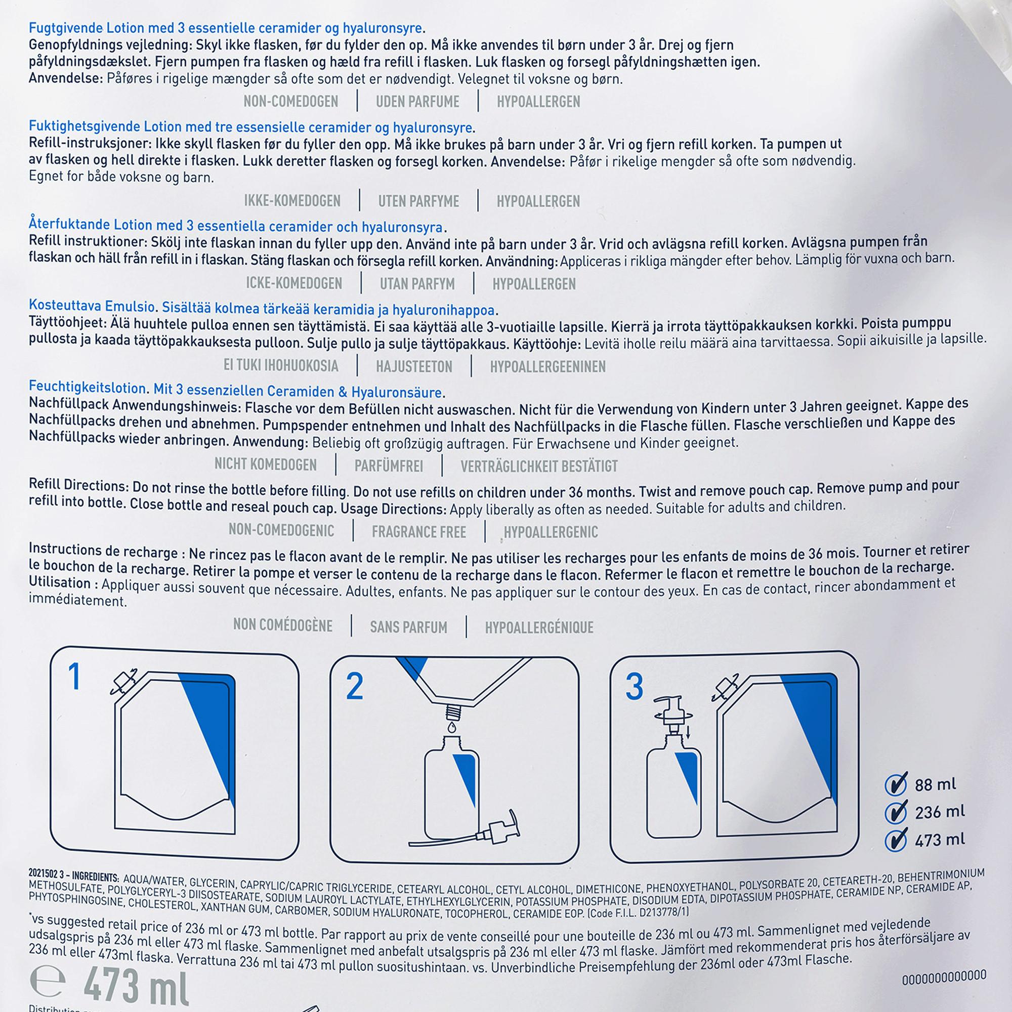 CeraVe  Feuchtigkeitsspendender Balsam Nachfüllpackung 