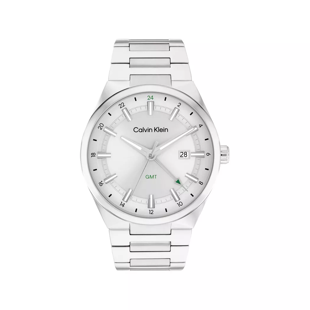 Calvin Klein Watches Montre Distinguish Gmt 44mm Silver / Blue One Size Homme 2