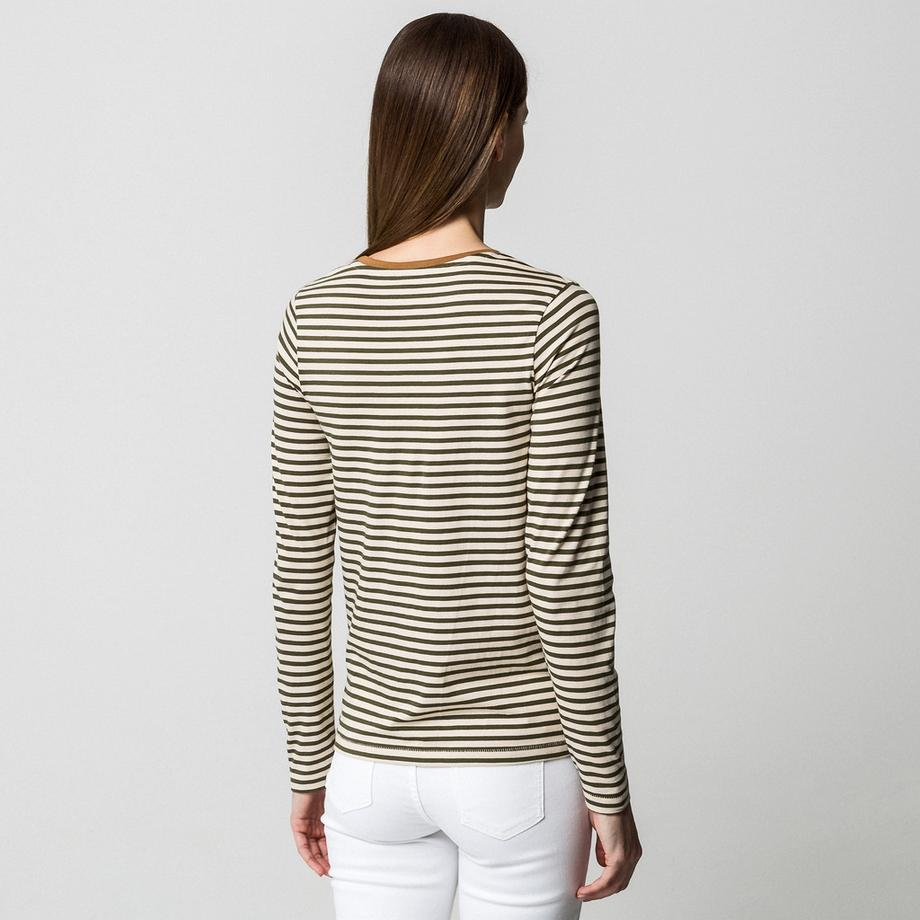 Manor Woman T-shirt Maniche Lunghe a Righe  