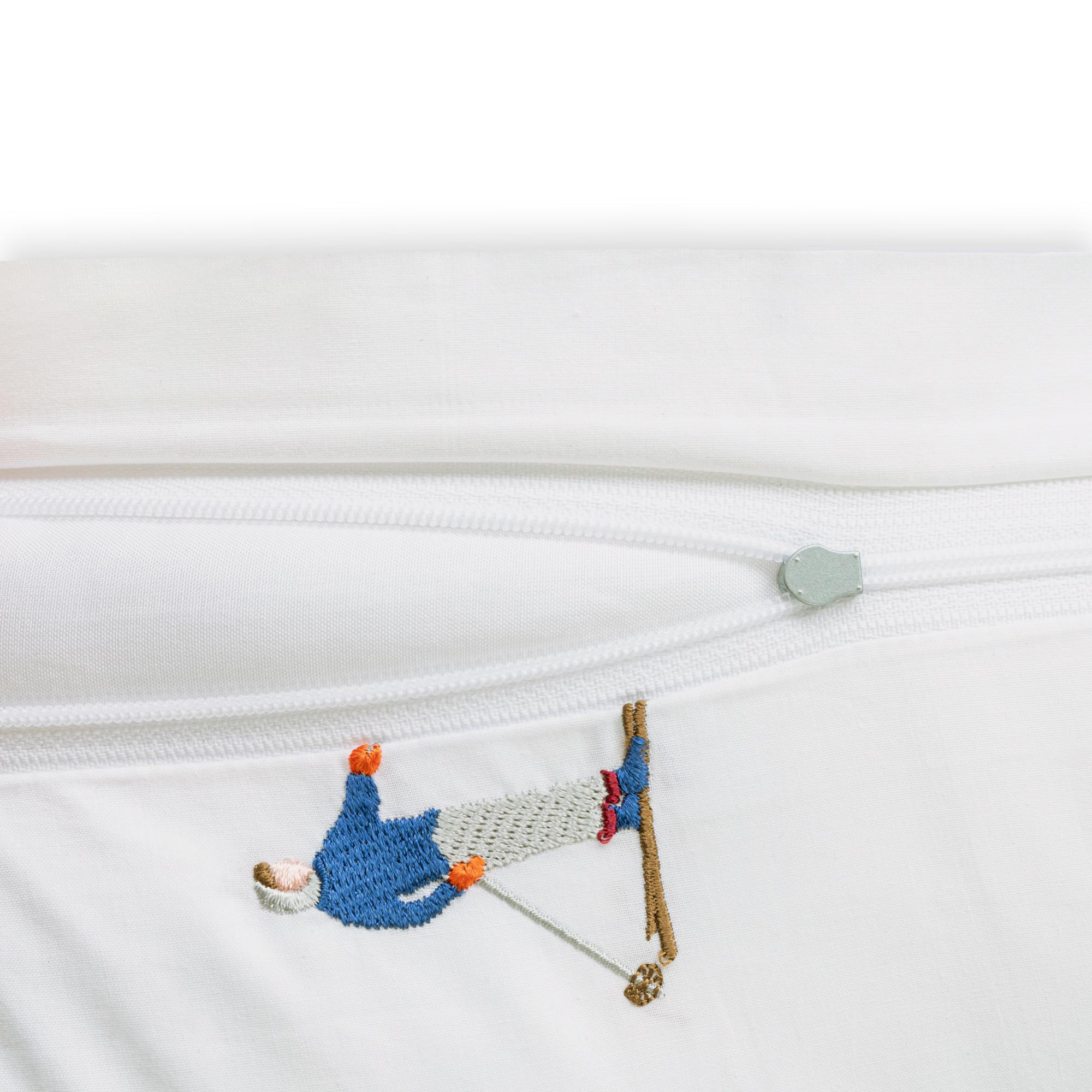 Manor Ski Forever Federa in percalle ricamata  