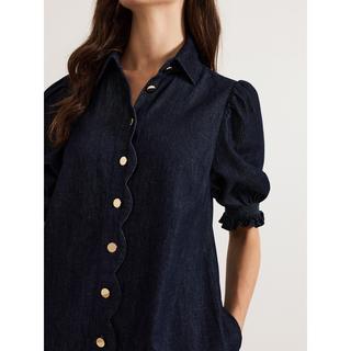 Phase Eight Candice Robe en Jean Manches Bouffantes  