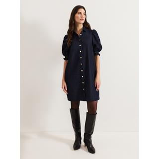Phase Eight Candice Robe en Jean Manches Bouffantes  